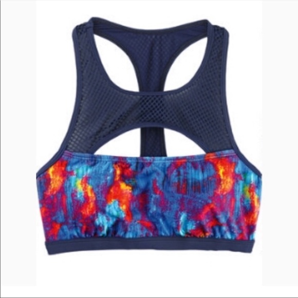 Title Nine Racer Back Retro Print Bikini Top - Picture 4 of 4